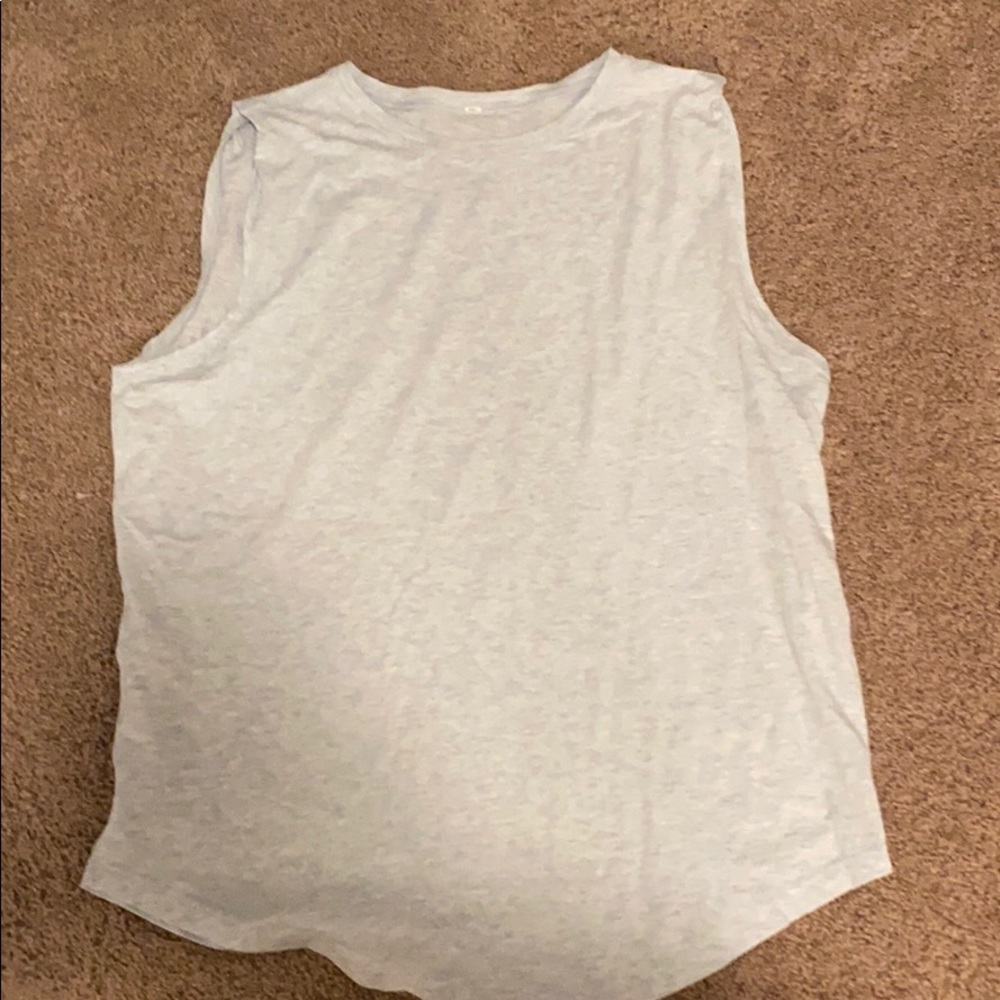 NEVER WORN Lululemon blue heathered muscle tee